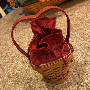 Longaberger Hearts Delight Sweetheart Basket Fabric Liner and Protector Small